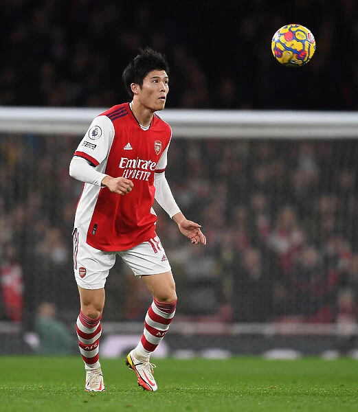 Arsenal's Tomiyasu in Action: Battle at Emirates - Arsenal vs. West Ham, Premier League