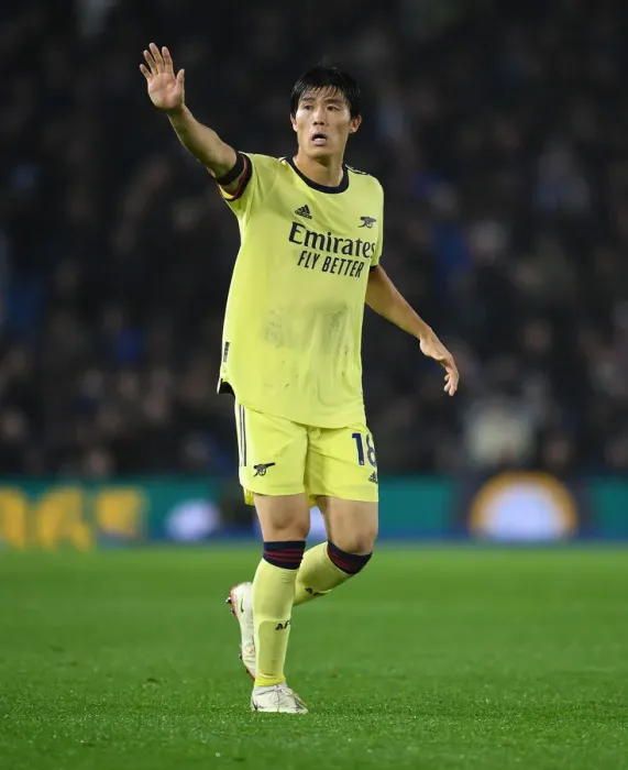 Framed Print : Arsenal's Tomiyasu in Action against Brighton in Premier League Clash Framed Print : Arsenal's Tomiyasu in Action against Brighton in Premier League Clash