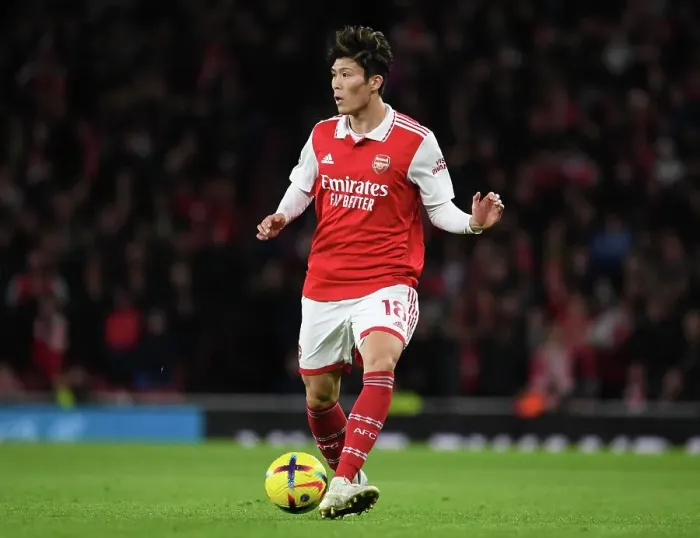 Framed Print : Arsenal's Tomiyasu in Action against Newcastle in Premier League Clash (2022-23) Framed Print : Arsenal's Tomiyasu in Action against Newcastle in Premier League Clash (2022-23)