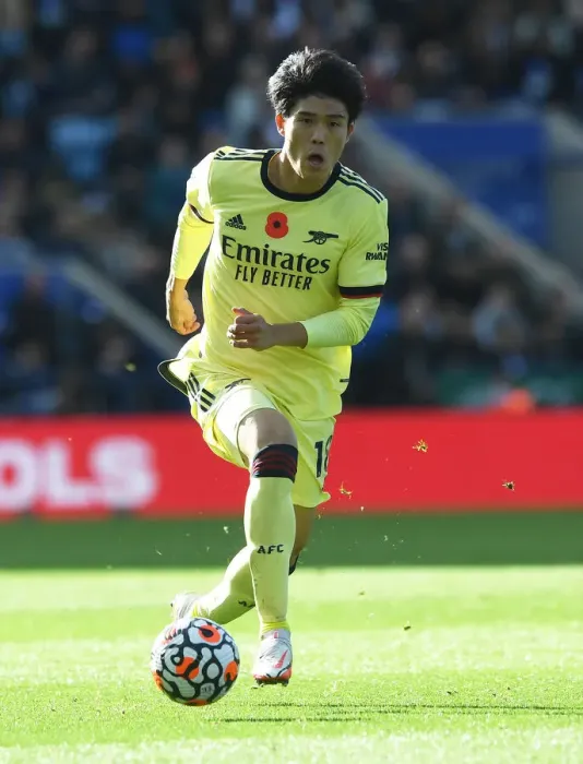 Framed Print : Arsenal's Tomiyasu in Action: Premier League Battle between Arsenal and Leicester City Framed Print : Arsenal's Tomiyasu in Action: Premier League Battle between Arsenal and Leicester City