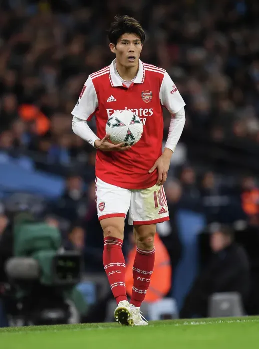 Framed Print : Arsenal's Tomiyasu Faces Manchester City in FA Cup Clash (2022-23) Framed Print : Arsenal's Tomiyasu Faces Manchester City in FA Cup Clash (2022-23)