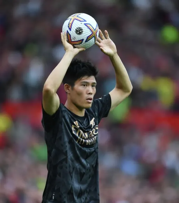 Framed Print : Arsenal's Tomiyasu Faces Manchester United in Premier League Showdown (2022-23)