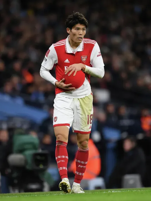 Framed Print : Arsenal's Tomiyasu Faces Off Against Manchester City in FA Cup Clash Framed Print : Arsenal's Tomiyasu Faces Off Against Manchester City in FA Cup Clash