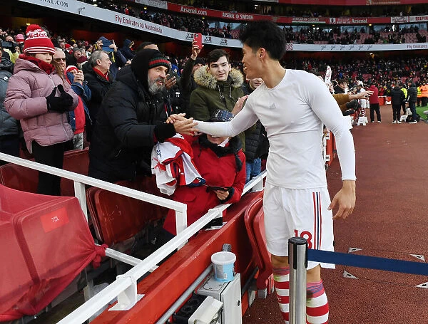 Arsenal's Tomiyasu Gifts Fan His Shirt After Newcastle Victory