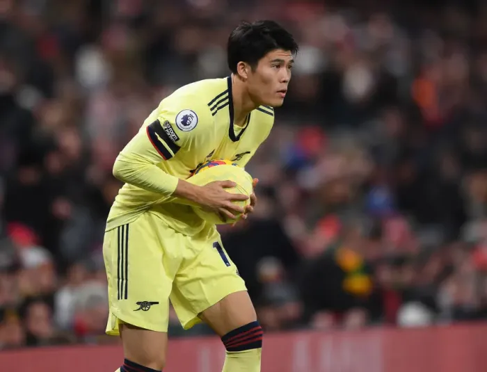 Framed Print : Arsenal's Tomiyasu Goes Head-to-Head with Manchester United: 2020-21 Premier League Clash Framed Print : Arsenal's Tomiyasu Goes Head-to-Head with Manchester United: 2020-21 Premier League Clash