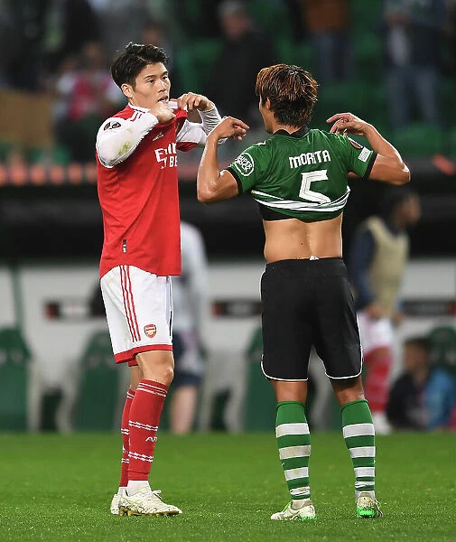 Arsenal's Tomiyasu and Morita Exchange Shirts After Europa League Clash