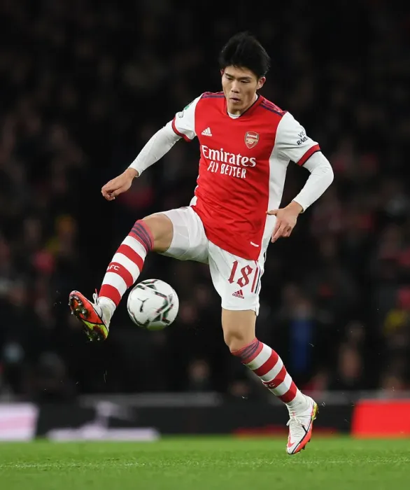 Framed Print : Arsenal's Tomiyasu Prepares for Carabao Cup Showdown Against Liverpool