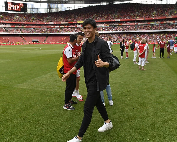 Arsenal's Tomiyasu Reacts After Arsenal vs. Everton Premier League Clash (2021-22)