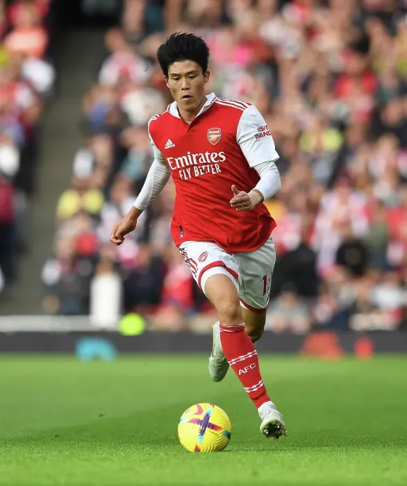 Framed Print : Arsenal's Tomiyasu Shines: Arsenal vs. Nottingham Forest (2022-23)