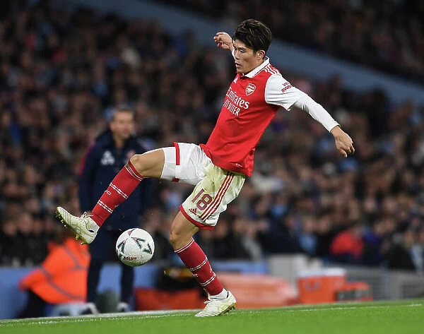 Arsenal's Tomiyasu Takes on Manchester City in FA Cup Battle