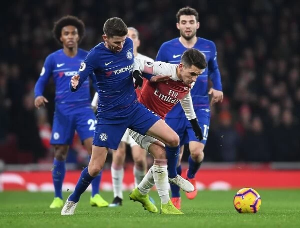 Arsenal's Torreira Clashes with Chelsea's Jorginho in Premier League Showdown