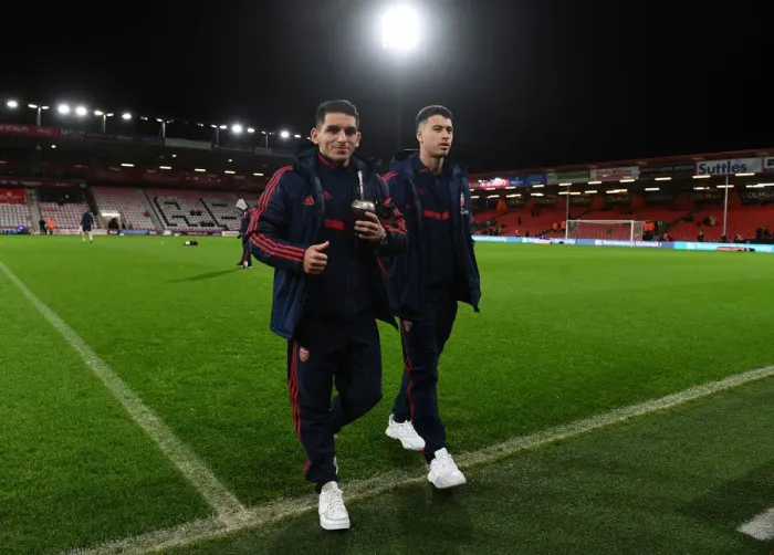 Framed Print : Arsenal's Torreira and Martinelli Focused Before FA Cup Clash vs. AFC Bournemouth