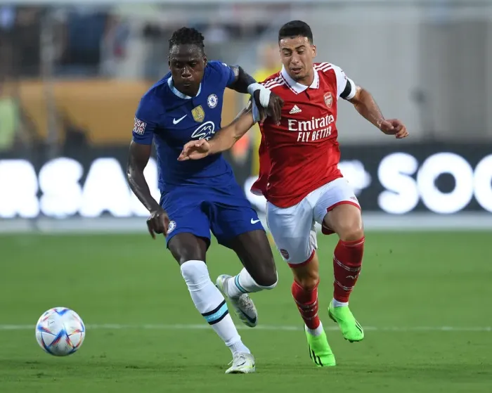 Framed Print : Arsenal's Trevoh Chalobah Faces Off Against Chelsea in Florida Cup Showdown