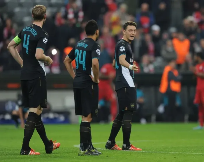 Framed Print : Arsenal's Trio: Facing Bayern Munich in Champions League Showdown Framed Print : Arsenal's Trio: Facing Bayern Munich in Champions League Showdown