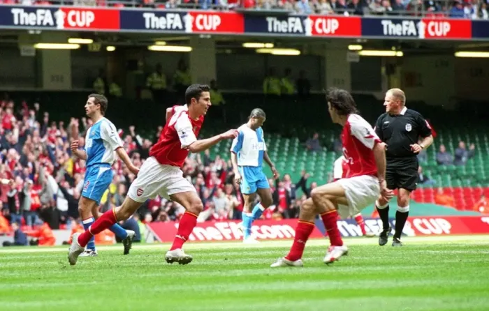 Framed Print : Arsenal's Triumph: 3-0 FA Cup Semi-Final Victory over Blackburn Rovers at Millennium Stadium (2005) Framed Print : Arsenal's Triumph: 3-0 FA Cup Semi-Final Victory over Blackburn Rovers at Millennium Stadium (2005)