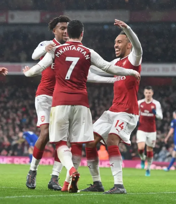Framed Print : Arsenal's Triumph: Aubameyang, Iwobi, Mkhitaryan Celebrate Goals Against Everton Framed Print : Arsenal's Triumph: Aubameyang, Iwobi, Mkhitaryan Celebrate Goals Against Everton