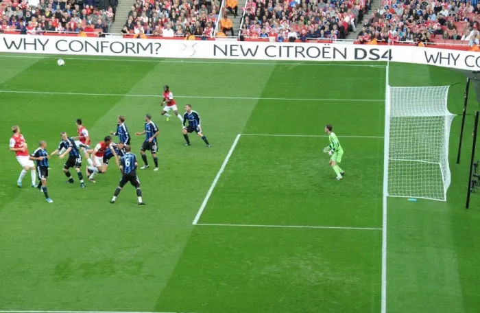 Framed Print : Arsenal's Triumph: Crowded Penalty Area as Arsenal Leads 3-1 Over Stoke City in Premier League (2011-2012) Framed Print : Arsenal's Triumph: Crowded Penalty Area as Arsenal Leads 3-1 Over Stoke City in Premier League (2011-2012)