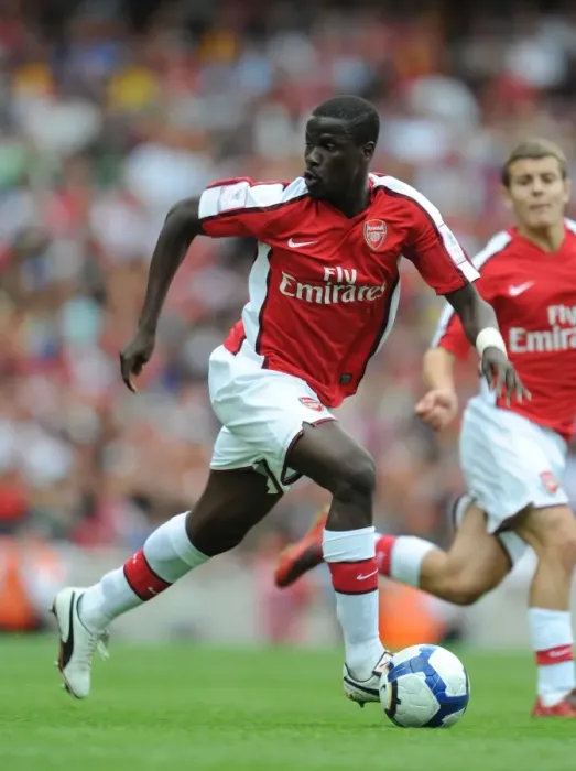 Framed Print : Arsenal's Triumph: Eboue Shines in 3-0 Emirates Cup Victory over Rangers, 2009