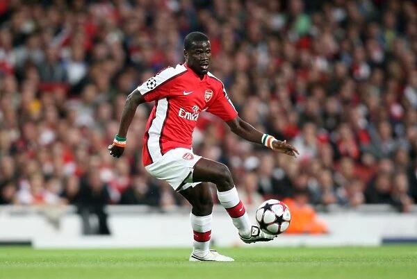 Arsenal's Triumph: Emmanuel Eboue Leads the Way in Arsenal's 3:1 UEFA Champions League Victory over Celtic (2009)