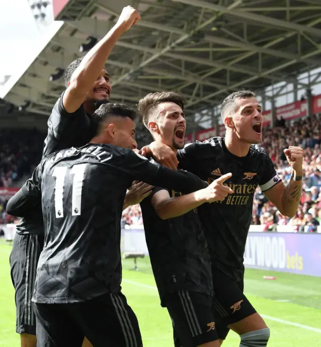Framed Print : Arsenal's Triumph: Fabio Vieira's Hat-Trick Seals Brentford Victory