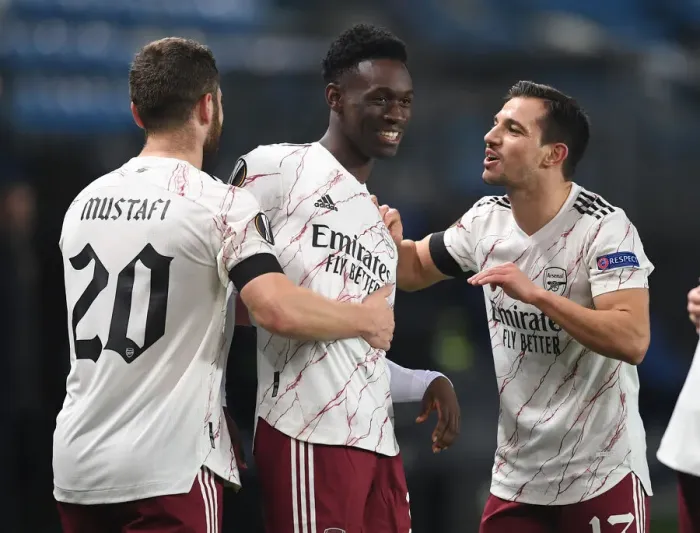 Framed Print : Arsenal's Triumph: Flo Balogun Scores Third in Europa League Win vs Molde FK