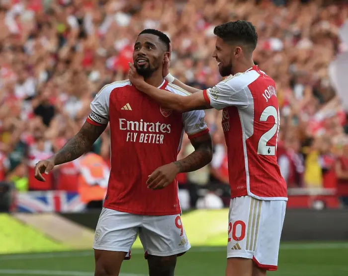 Framed Print : Arsenal's Triumph: Jesus Scores Third in Thrilling Arsenal v Manchester United Clash (2023-24) Framed Print : Arsenal's Triumph: Jesus Scores Third in Thrilling Arsenal v Manchester United Clash (2023-24)