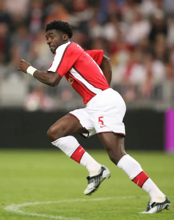 Framed Print : Arsenal's Triumph: Kolo Toure Leads the Gunners to a 3-2 Victory over Ajax in the Amsterdam Tournament, 2008