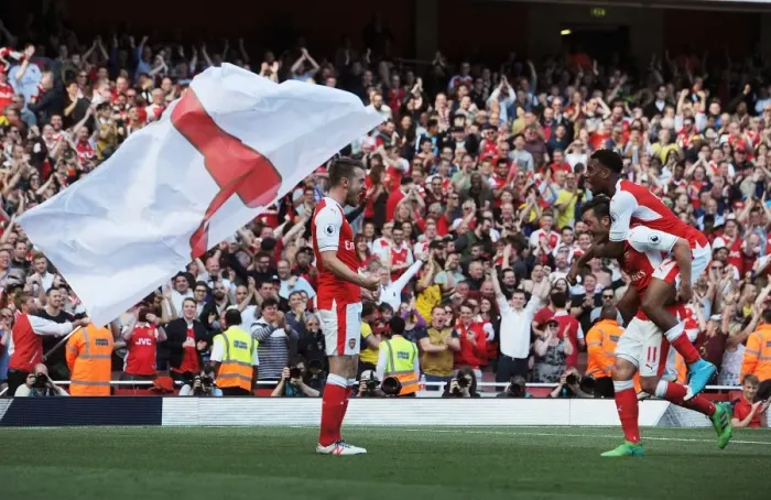 Framed Print : Arsenal's Triumph: Ramsey, Ozil, and Welbeck Celebrate Goals Against Everton (2016-17) Framed Print : Arsenal's Triumph: Ramsey, Ozil, and Welbeck Celebrate Goals Against Everton (2016-17)