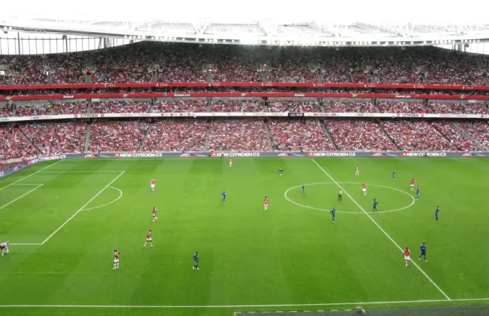 Framed Print : Arsenal's Triumph over Real Madrid at Emirates Stadium: A Victory Illuminated by Citroen Ads