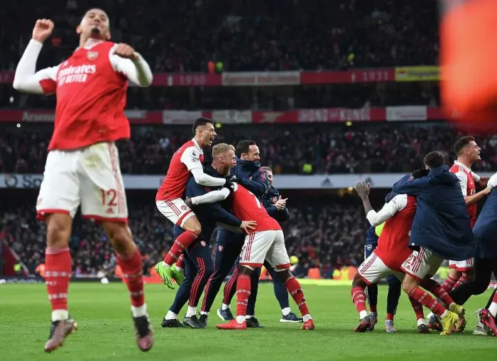 Framed Print : Arsenal's Triumph: Reiss Nelson Scores the Decisive Goal (2022-23)