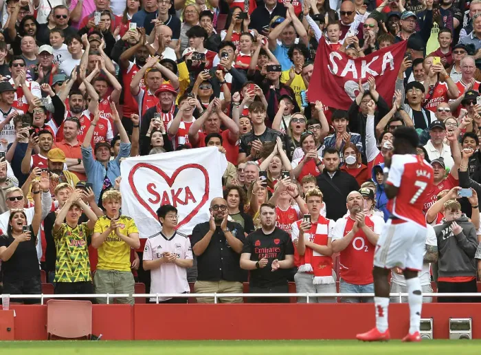 Framed Print : Arsenal's Triumph: Saka Scores the Third Goal vs. Wolverhampton Wanderers (2022-23)