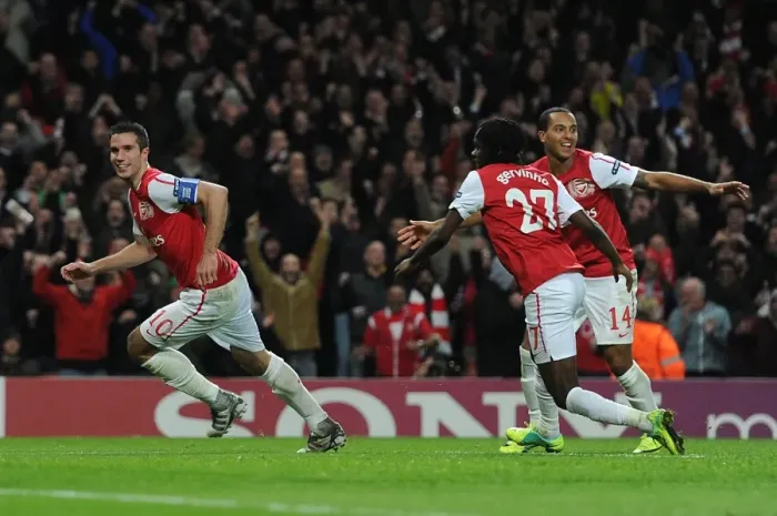 Framed Print : Arsenal's Triumph: Van Persie's Goal vs. Borussia Dortmund in the 2011-12 Champions League Framed Print : Arsenal's Triumph: Van Persie's Goal vs. Borussia Dortmund in the 2011-12 Champions League