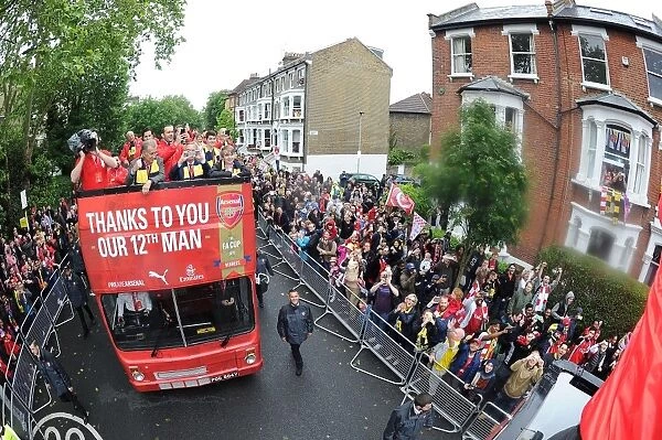 Arsenal's Triumphant FA Cup Parade through London, 2015