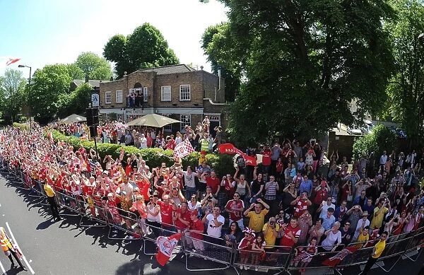 Arsenal's Triumphant FA Cup Victory Parade through London, May 2014