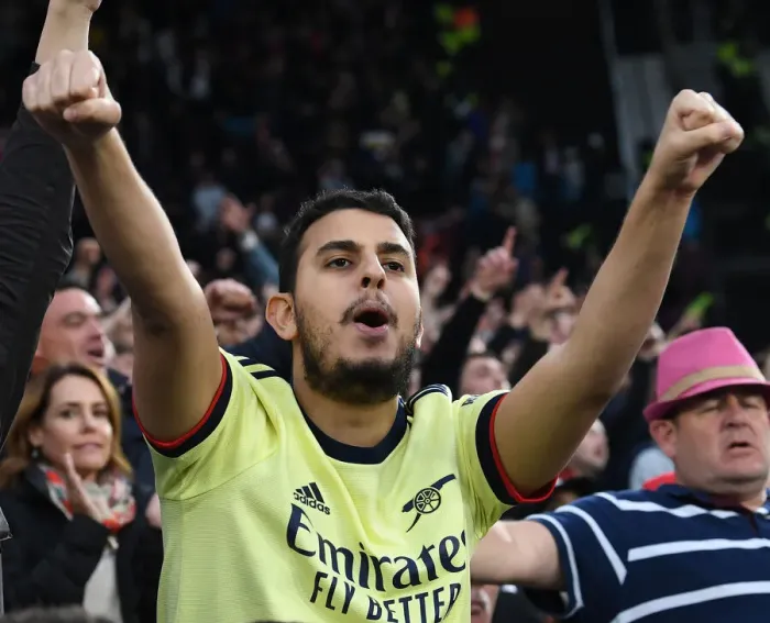 Framed Print : Arsenal's Triumphant Return: Euphoric Fans Celebrate Victory Over West Ham in London's Premier League Showdown, 2022 Framed Print : Arsenal's Triumphant Return: Euphoric Fans Celebrate Victory Over West Ham in London's Premier League Showdown, 2022