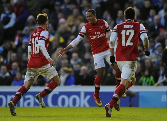 Framed Print : Arsenal's Triumphant Threesome: Walcott, Ramsey, and Giroud Celebrate FA Cup Goals against Brighton Framed Print : Arsenal's Triumphant Threesome: Walcott, Ramsey, and Giroud Celebrate FA Cup Goals against Brighton