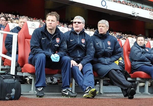Arsenal's Triumphant Threesome: Wenger, Rice, and Lewin Celebrate FA Cup Victory over Huddersfield Town (2:1)