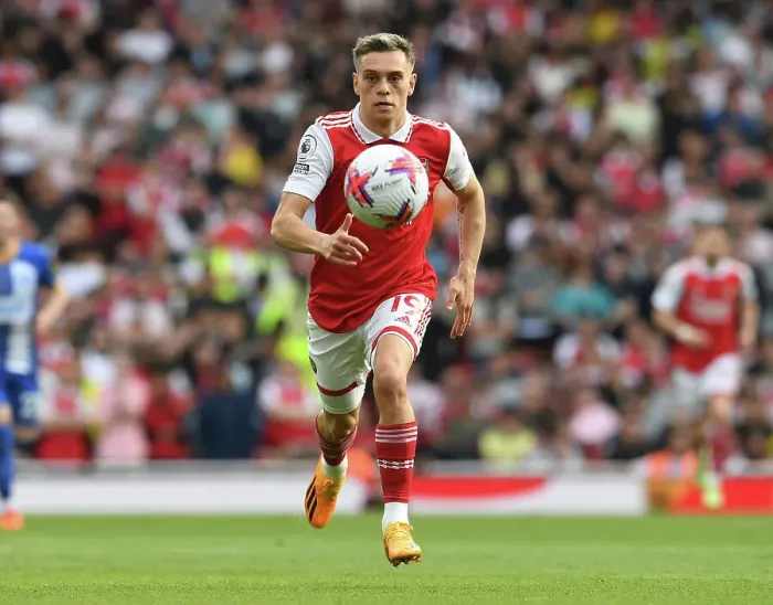 Framed Print : Arsenal's Trossard in Action against Brighton in 2022-23 Premier League