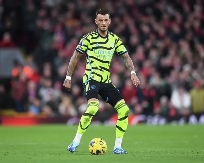 Framed Print : Arsenal's Trossard Goes Head-to-Head with Liverpool at Anfield (2023-24)