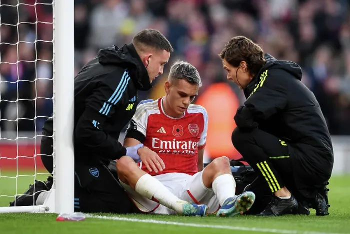 Framed Print : Arsenal's Trossard Scores and Injures Himself: First Goal vs Burnley (2023-24) Framed Print : Arsenal's Trossard Scores and Injures Himself: First Goal vs Burnley (2023-24)