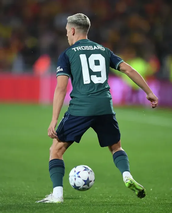Framed Print : Arsenal's Trossard Shines in RC Lens Showdown: UEFA Champions League Group B, 2023 / 24