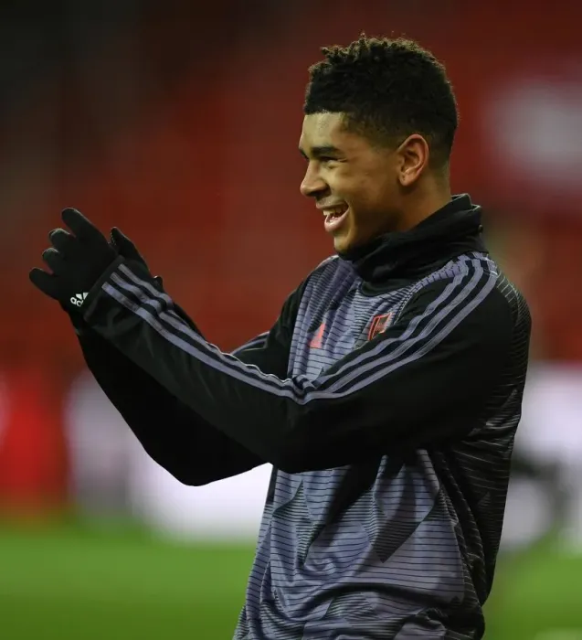 Framed Print : Arsenal's Tyreece John-Jules: Focused Before Standard Liege Clash (December 2019) Framed Print : Arsenal's Tyreece John-Jules: Focused Before Standard Liege Clash (December 2019)