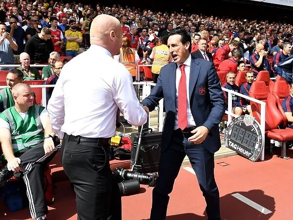 Arsenal's Unai Emery and Burnley's Sean Dyche Kick Off 2019-20 Premier League Season at Emirates Stadium