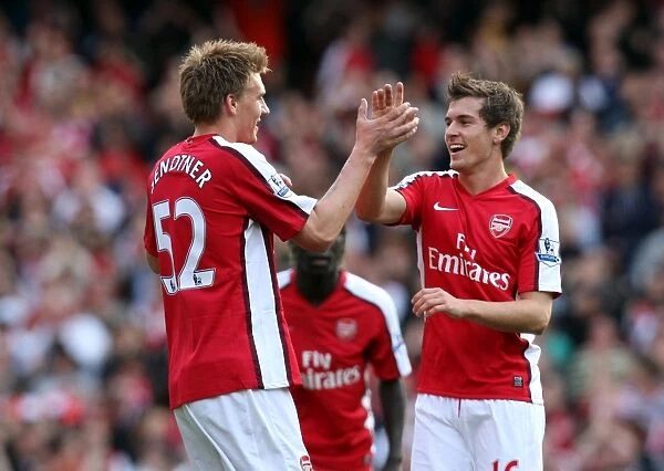 Arsenal's Unforgettable 6-2 Victory: Bendtner's Brace - A Premier League Triumph at Emirates Stadium (4 / 10 / 09)