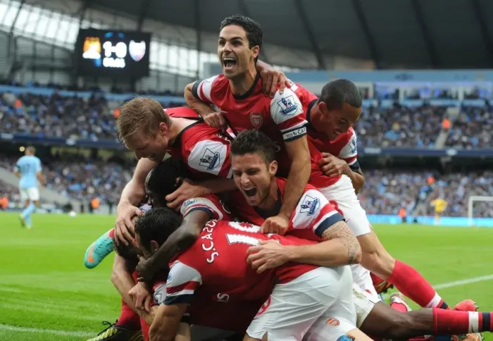Framed Print : Arsenal's Unforgettable Moment: Koscielny's Goal Celebration with Team Mates Mertesacker, Gervinho, Cazorla, Arteta, Walcott, and Giroud Framed Print : Arsenal's Unforgettable Moment: Koscielny's Goal Celebration with Team Mates Mertesacker, Gervinho, Cazorla, Arteta, Walcott, and Giroud
