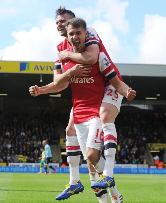 Framed Print : Arsenal's Unforgettable Moment: Ramsey and Jenkinson's Glory Dance (2013-14) Framed Print : Arsenal's Unforgettable Moment: Ramsey and Jenkinson's Glory Dance (2013-14)