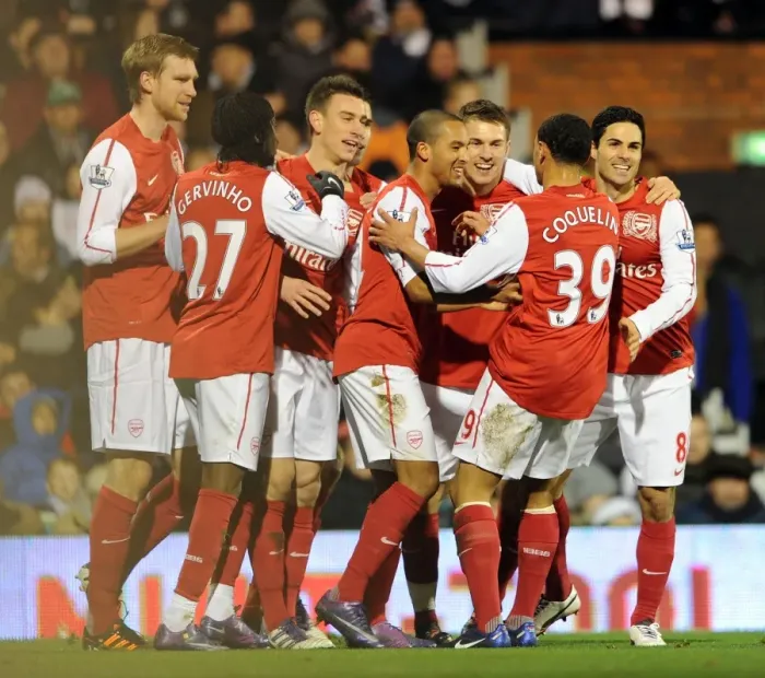 Framed Print : Arsenal's Unforgettable Victory: Koscielny's Goal Celebration (Fulham 2012)