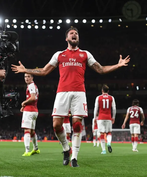 Framed Print : Arsenal's Unforgettable Victory: Olivier Giroud's Brace Against Leicester City (2017-18) Framed Print : Arsenal's Unforgettable Victory: Olivier Giroud's Brace Against Leicester City (2017-18)