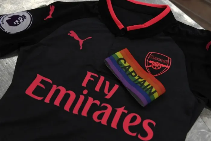 Framed Print : Arsenal's Unity Statement: Rainbow Armband (2017-18) - Burnley Match Framed Print : Arsenal's Unity Statement: Rainbow Armband (2017-18) - Burnley Match