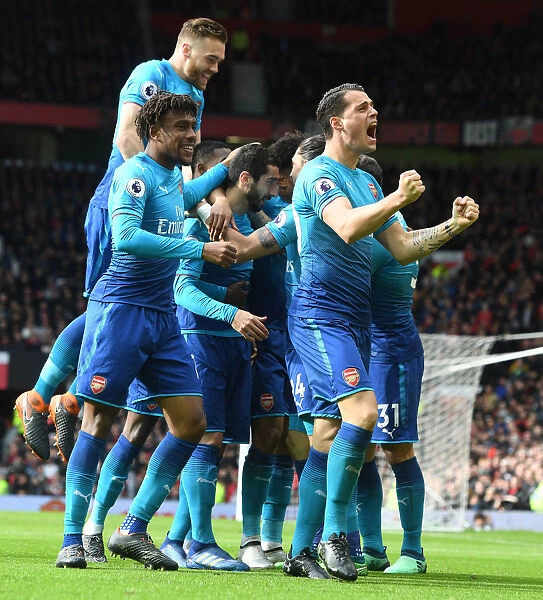 Arsenal's Unstoppable Celebration: Xhaka, Iwobi, Chambers, Mavropanos Go Wild for Mkhitaryan's Goal Against Manchester United